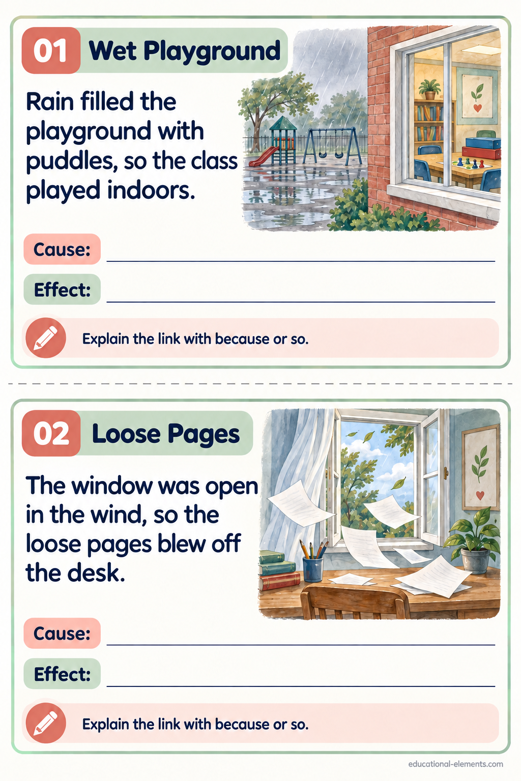 Preview of Cause and Effect Task Cards